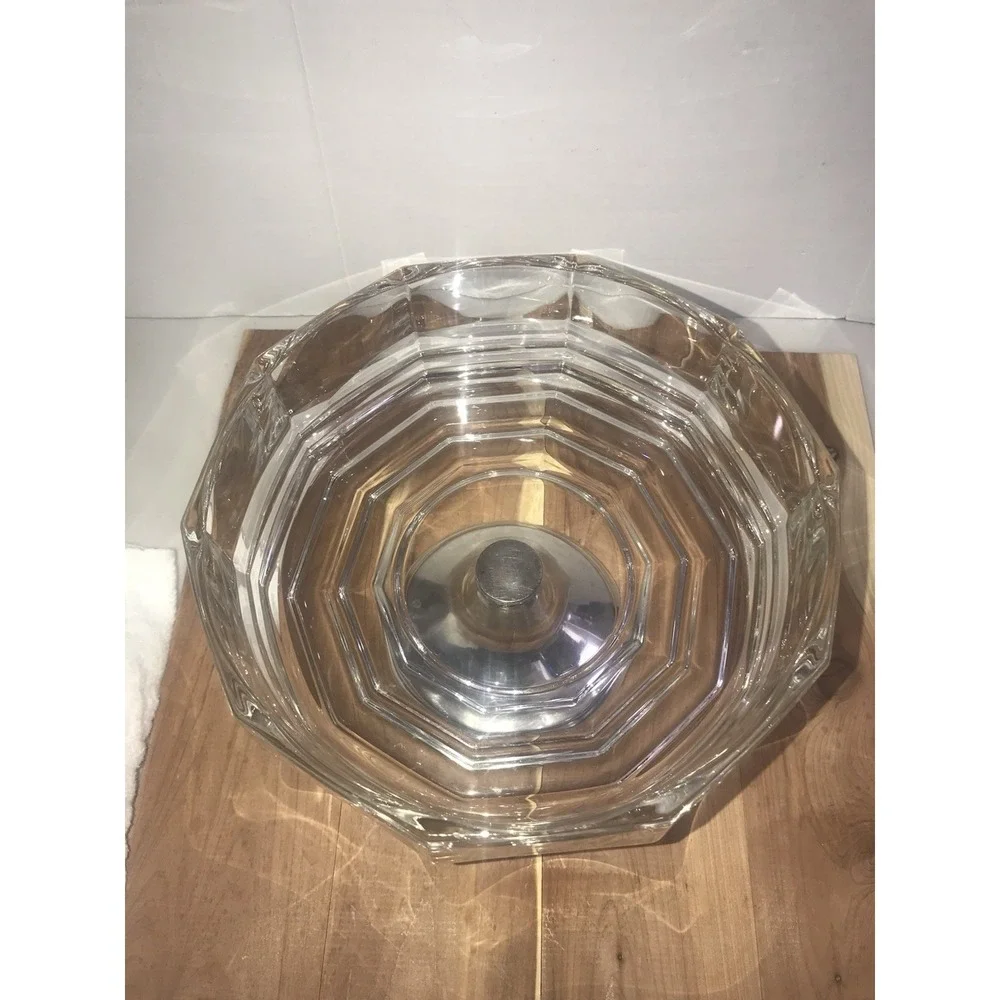 VTG Mid Century Glass Silver Plate Vegetable Fruit Bowl Victorian Renaissance